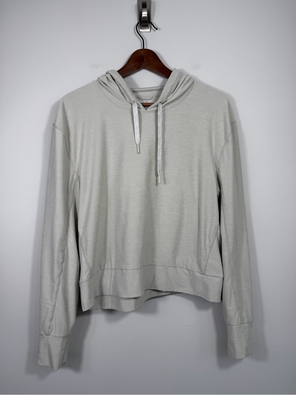 FLX Travel Leisure Hoodie Women’s Medium Light Gray Soft Stretch Pullover